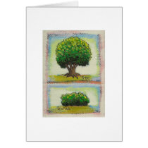 Tree and Shrub - Tiny Art miniature painting cards