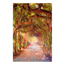 tree archway alley poster