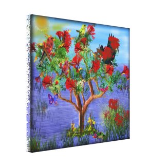 Tree Art Stretched Canvas Print