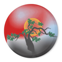 Tree at Sunrise / Sunset Magnet