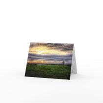 Tree at sunset note card cards
