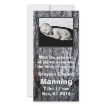 Tree Baby Announcement photo cards