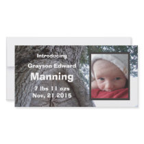 Tree Baby Announcement photo cards