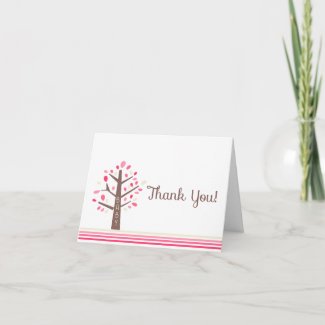 Tree Baby Shower Thank You Note Card zazzle_card