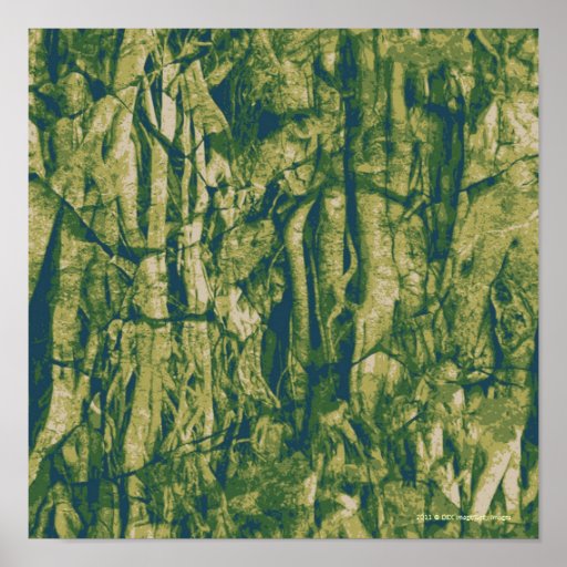 Tree bark camouflage pattern poster | Zazzle