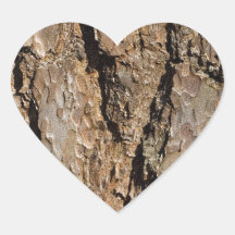 TREE BARK HEART STICKER
