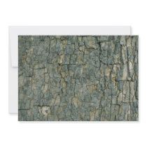 Tree bark texture custom invitations