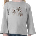 Tree Birds (Pink) Kid T-shirt shirt