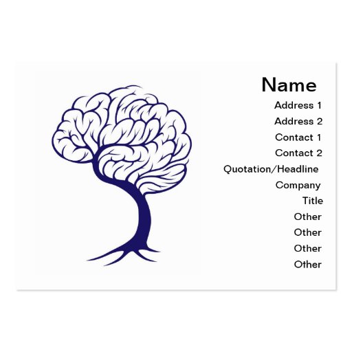 Tree brain business card template (front side)