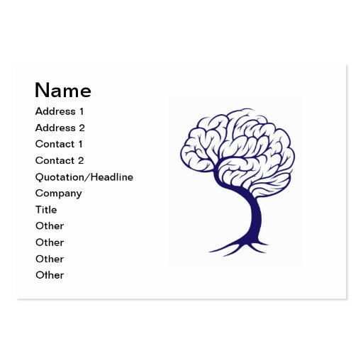 Tree brain business cards (front side)