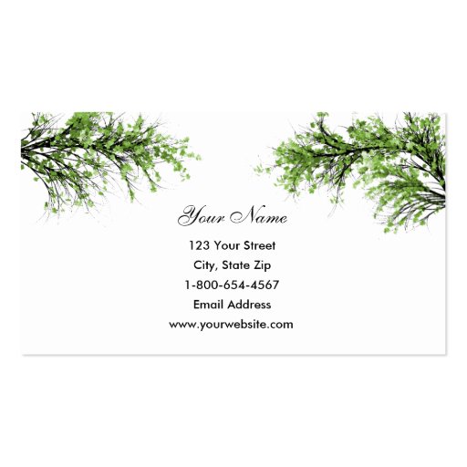 Tree Branches Business Cards (front side)