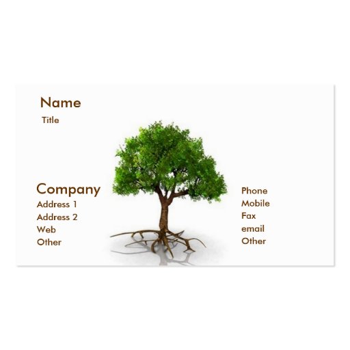 Tree - Business Card (front side)