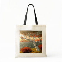 Tree by the Ocean Canvas Bag