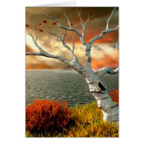 Tree by the Ocean Greeting Card