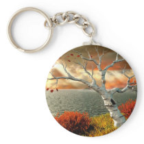 Tree by the Ocean Key Chain
