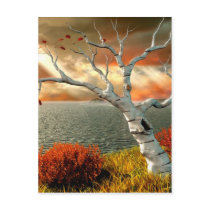 Tree by the Ocean Post Cards