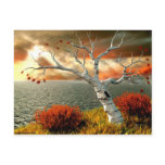 Tree by the Ocean Post Cards