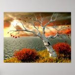 Tree by the Ocean Print