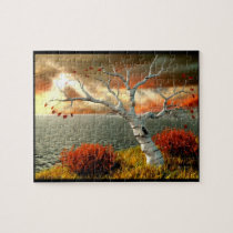 Tree by the Ocean Jigsaw Puzzles