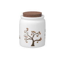 tree  canister candy jar