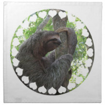 Tree Climbing Sloth Set of Four Napkins