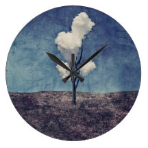 Tree Clouds - Suurreal Art Wall Clock