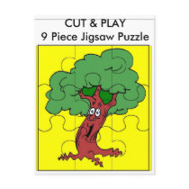 Tree, CUT & PLAY 9 Piece Jigsaw Puzzle postcards by lapatrick1161 Tree, CUT & PLAY 9 Piece Jigsaw Puzzle postcards