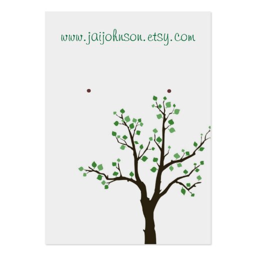 Tree Design Background Earring Cards Business Cards