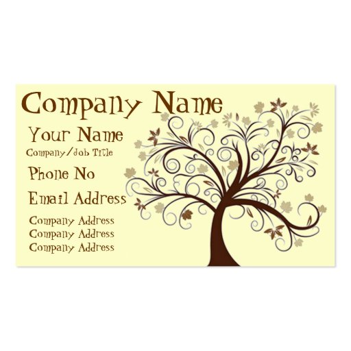 Tree Design Business Card (front side)