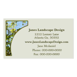 Tree Foliage Design Business Card