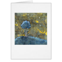 Tree for dreamers fun unique modern landscape art cards