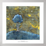 Tree for dreamers fun unique modern landscape art posters