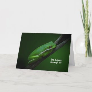 Tree Frog Belated Birthday Card