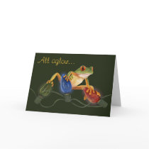Tree Frog Christmas Card