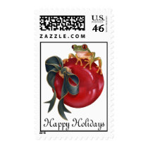 Tree Frog Holiday Stamp