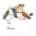 Tree Frog Holiday Sticker