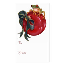 Tree Frog Holiday Tag business cards