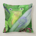 Tree Frog throw pillow pillows