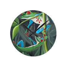 tree frogs wallclocks