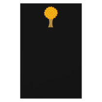 Tree. Golden Autumn colors. Funky Design. Flyer Design