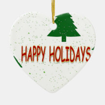 TREE HAPPY HOLIDAYS. ORNAMENTS