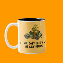 Tree Hits Car mugs
