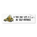 Tree Hits Car Sticker bumper stickers by clarachandler Tree Hits Car Sticker bumper stickers