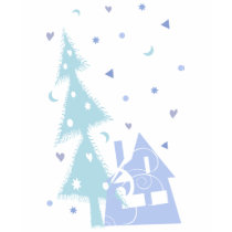 tree&house blue t-shirts by VioDeSign tree&house blue t-shirts