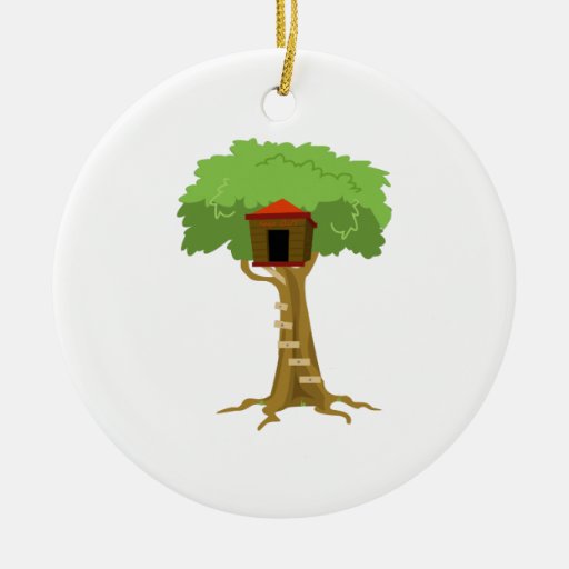 Tree House Ceramic Ornament Zazzle