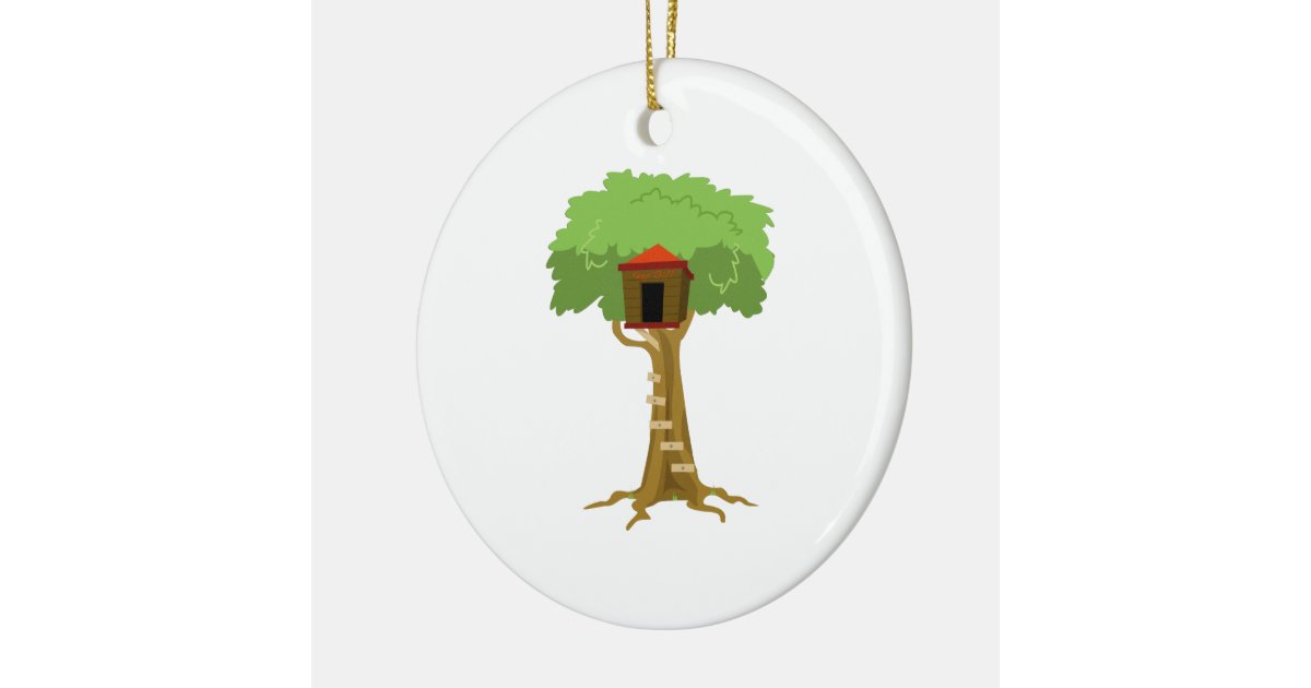 Tree House Ceramic Ornament Zazzle