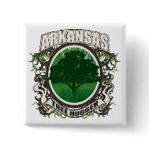 Tree Hugger Arkansas Buttons