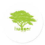 Tree Hugger bottom Round Sticker