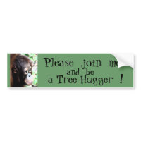 Tree Hugger Bumper Sticker bumpersticker