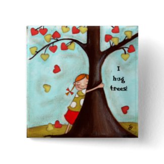 Tree Hugger - Button zazzle_button